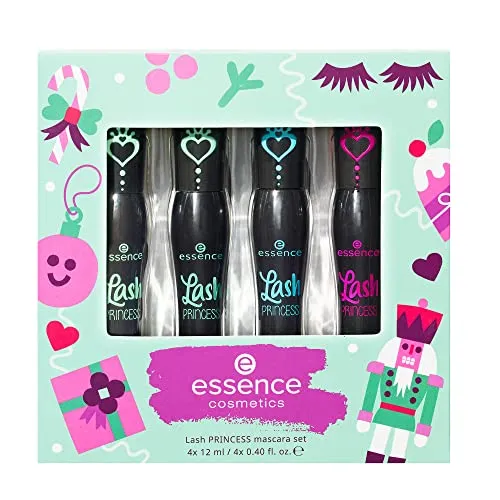 essence | Lash Princess Mascara Holiday Gift Set | 4 Mascaras in 1 Set | Waterproof