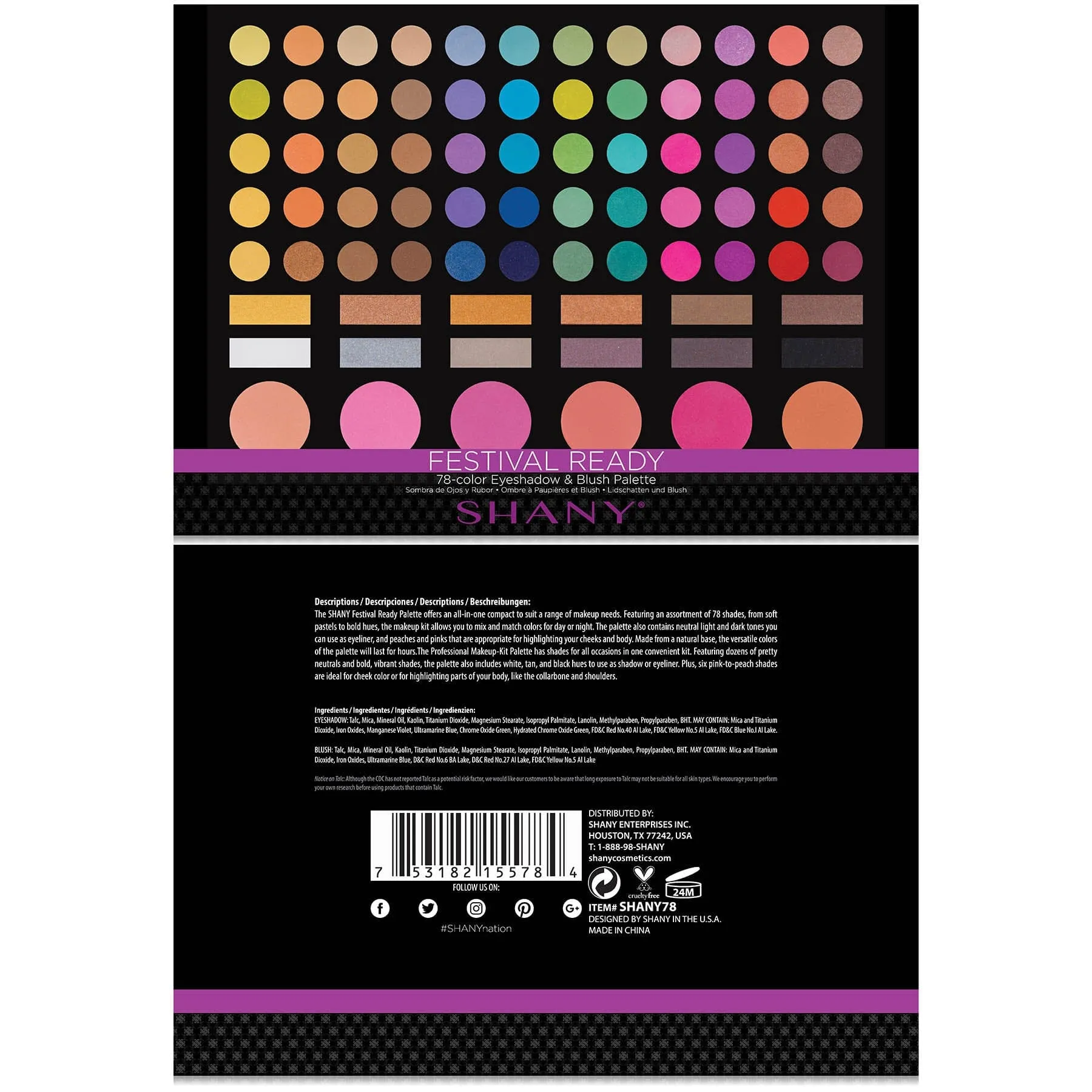 Eye shadow & Blush Palette 78 Color