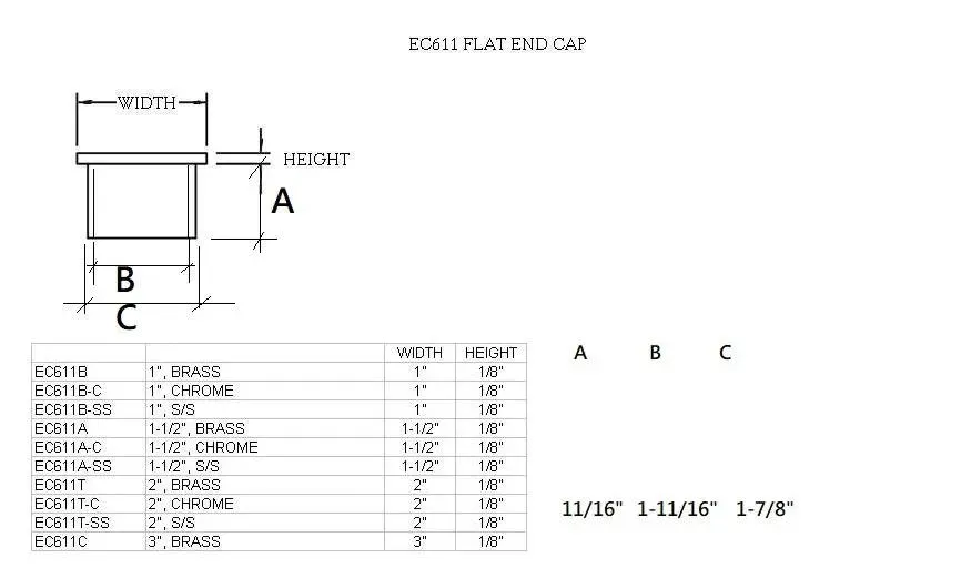 Flat End Cap for 2" Tubing