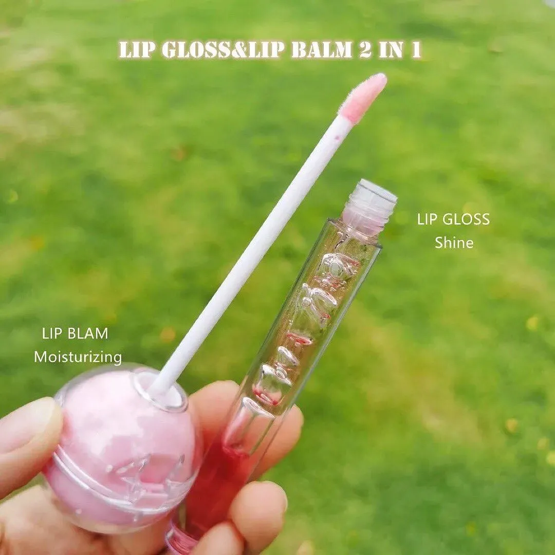 Kawaii Lollipop Lip Balm & Gloss Moisturizer Candy Waterproof & Long-lasting