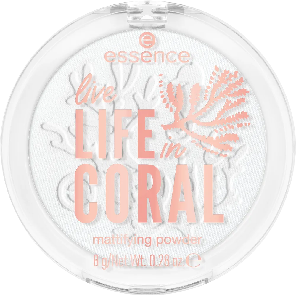 live LIFE in CORAL mattifying powder