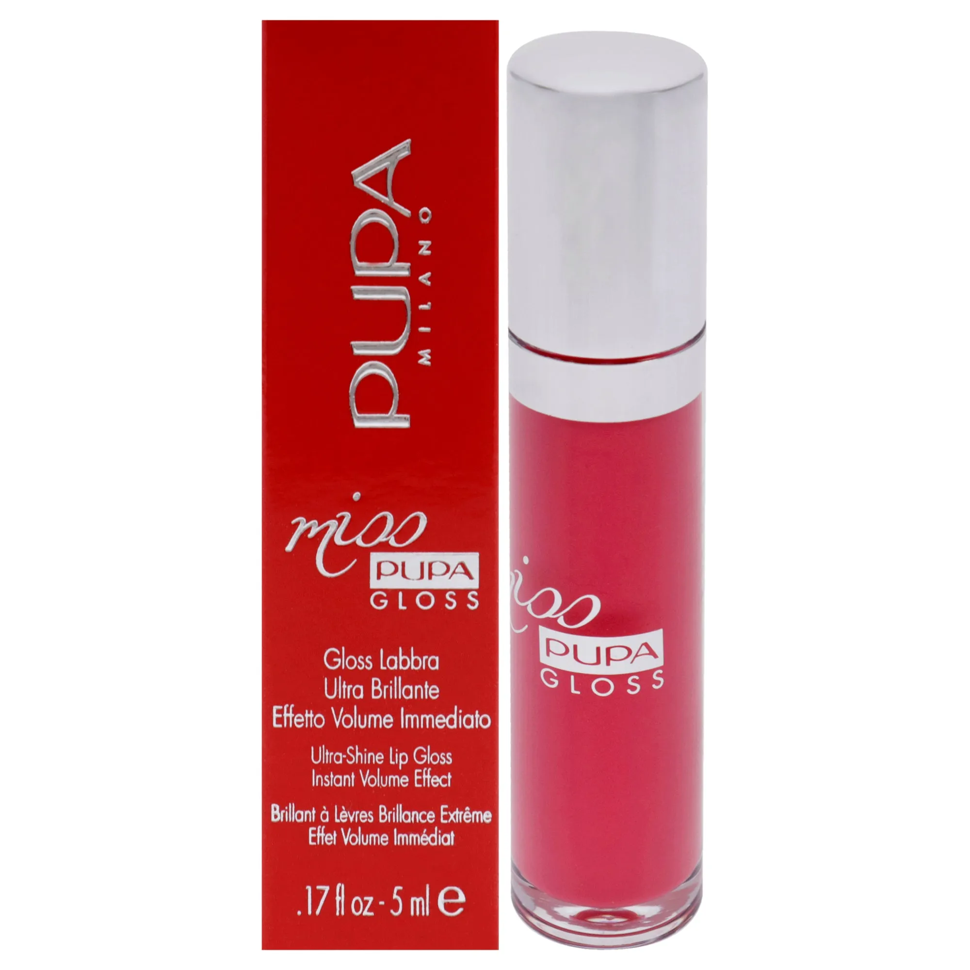 Miss Pupa Gloss Ultra-Shine Lip Gloss - 303 Extreme Fuchsia by Pupa Milano for Women - 0.17 oz Lip Gloss