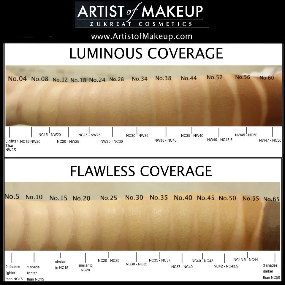 Pro 12 Flawless   Luminous mix Foundation Palette