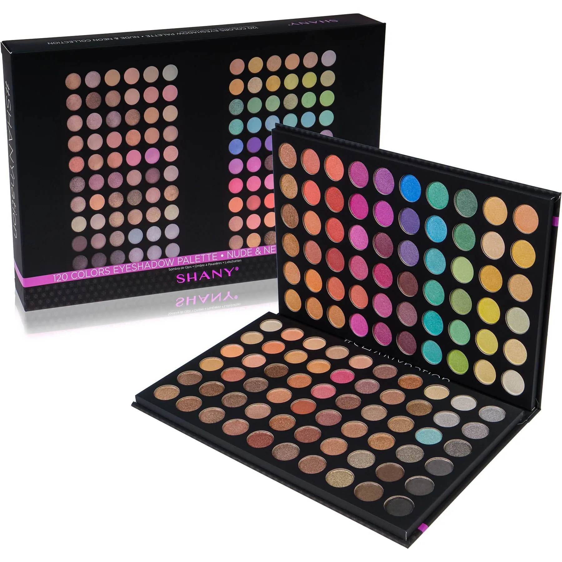 Ultimate Fusion - 120 Color Eye shadow Palette Natural Nude and Neon Combination