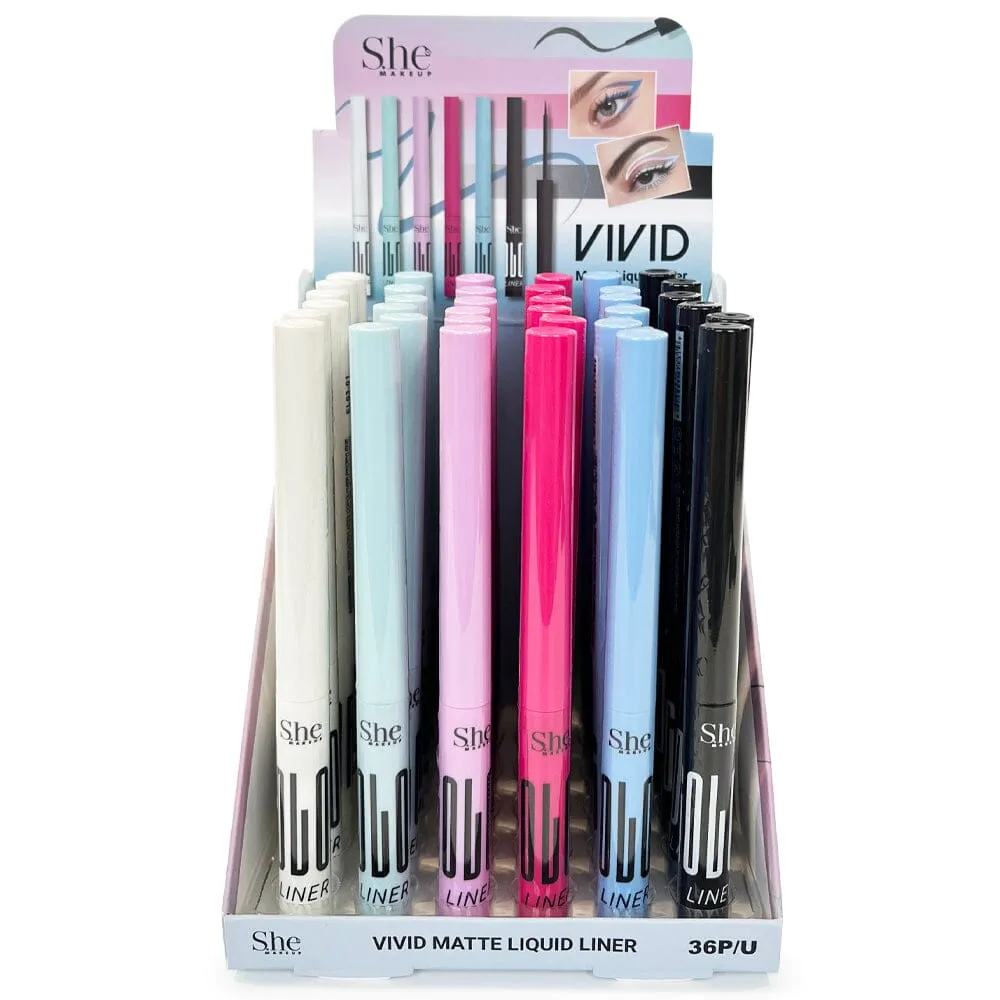 Vivid matte Liquid Eyeliner (36 units)